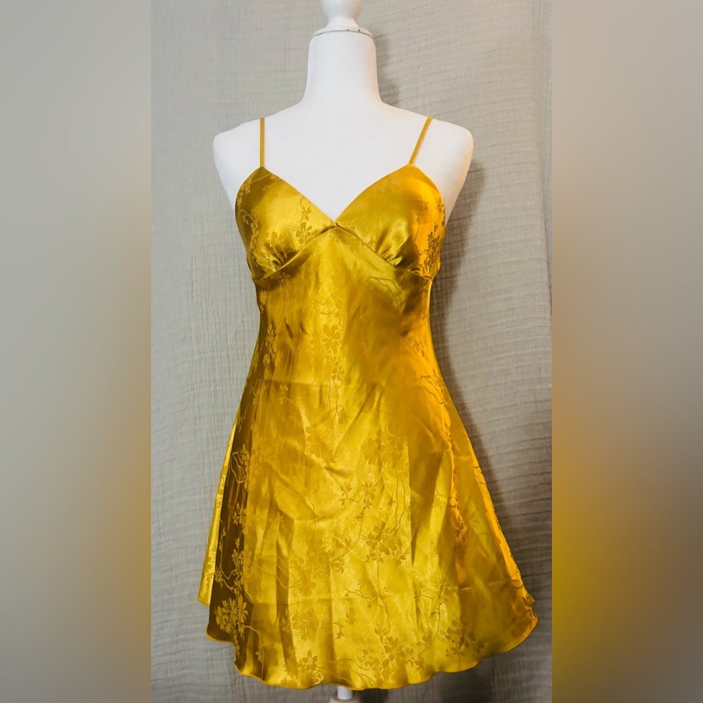 Elegant Gold Slip Dress